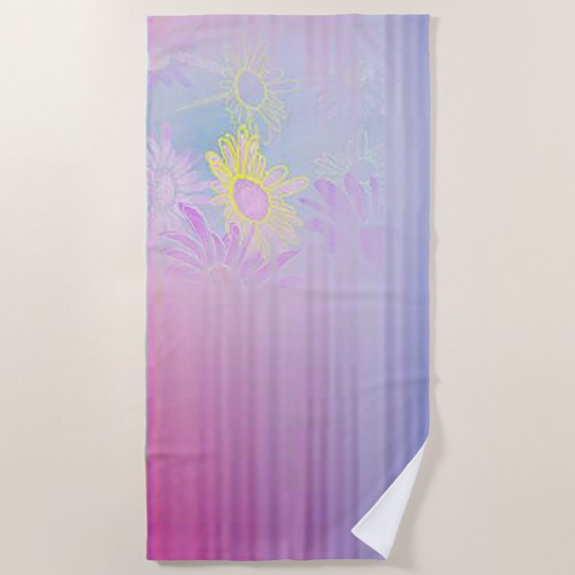 Serviette de plage de Sunflower (Devant)