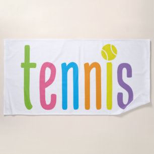 Serviette de plage de tennis colorée