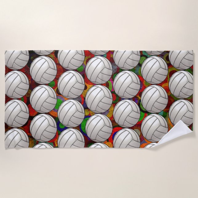Serviette de plage de volley-ball (Devant)