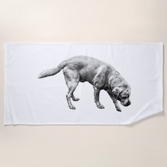Serviette De Plage Débordé par les vagues (Devant)