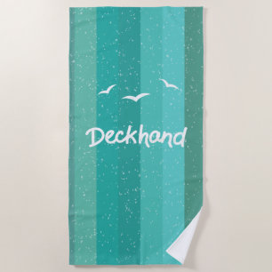 Serviette De Plage Dechand Yacht Crew Plaisir Blue Voile