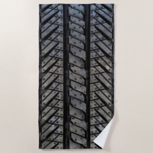 Serviette De Plage Décor des véhicules à moteur de thème de fil noir