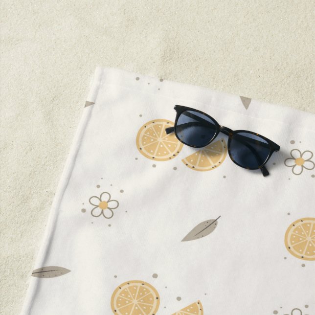 Serviette De Plage Décor Orange Slice Print Beach Tower (En situation)