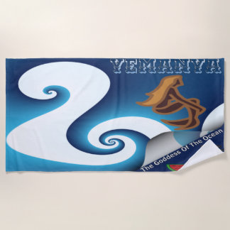 Serviette De Plage Déesse Yémanya De L'Océan