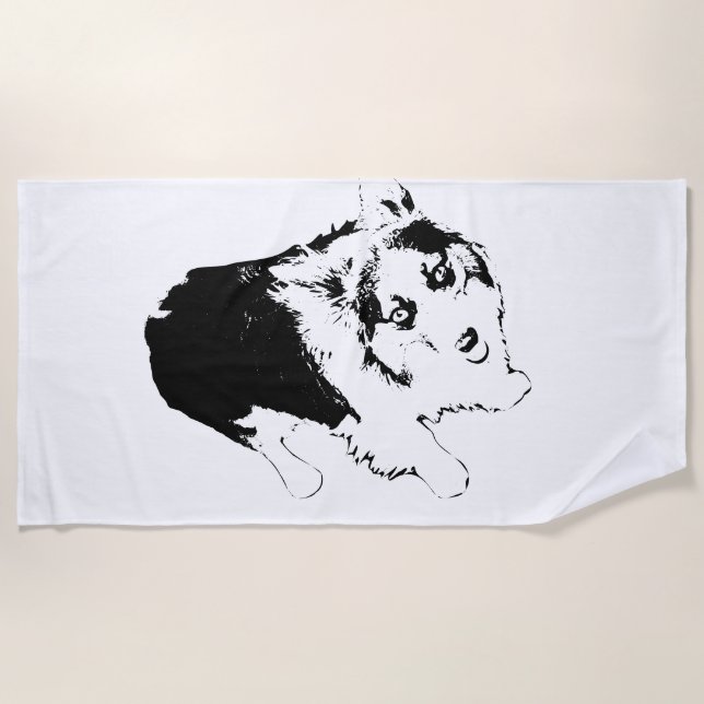 Serviette De Plage Défilement dans le soleil (Devant)