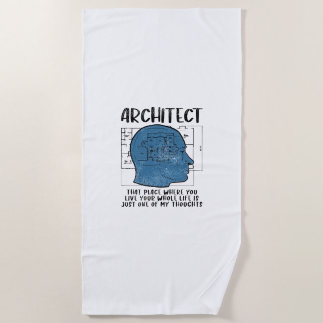 Serviette De Plage Définition d'architecte (Devant)