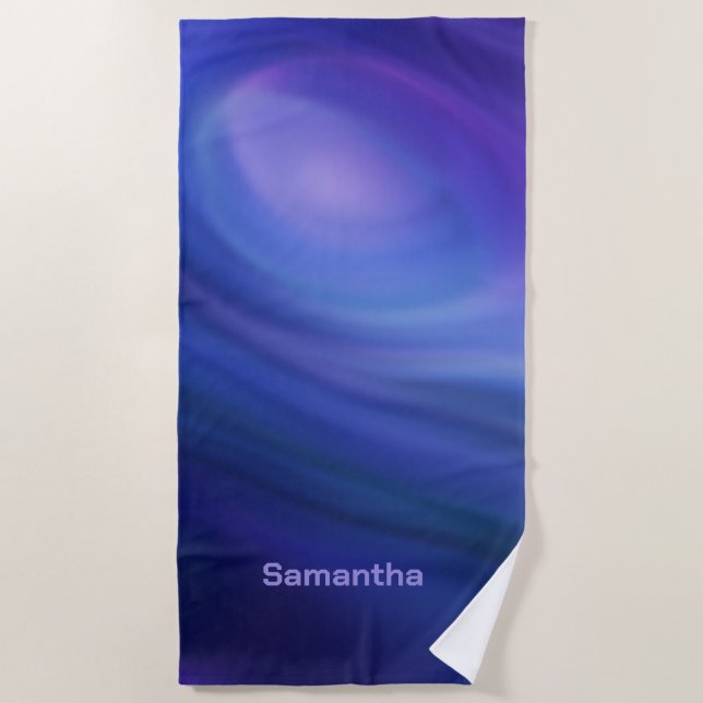 Serviette De Plage Dégradé Ombre bleu violet (Devant)