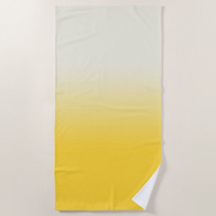 Serviette De Plage Dégradé Ombre jaune blanc