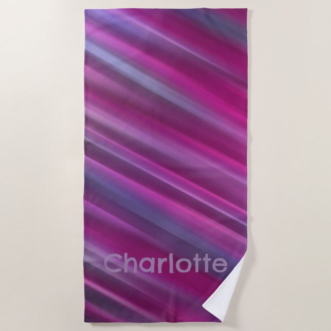 Serviette De Plage Dégradé Ombre rose (Devant)
