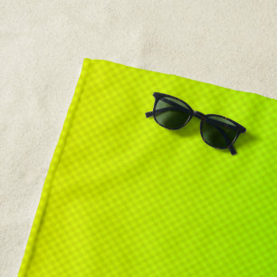 Serviette De Plage Dégradé vert et jaune du néon