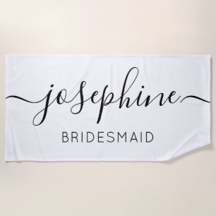 Serviette De Plage Demoiselle d'honneur personnalisée Cadeau de pro