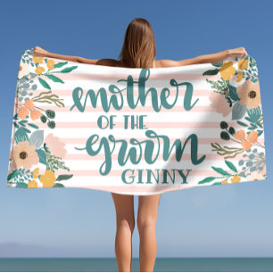 Serviette De Plage Demoiselle d'honneur personnalisée de la mère du m