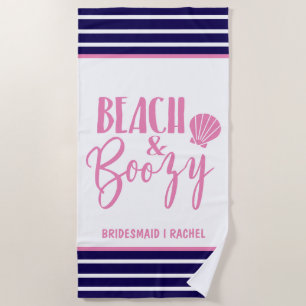 Serviette De Plage Demoiselle d'honneur personnalisée Plage & Boozy