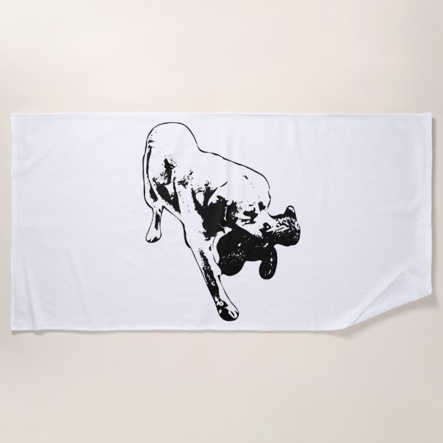 Serviette De Plage Dénivelé vers la côte (Devant)