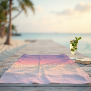 Serviette De Plage Dérive côtière - Pastel Sunset Gradient