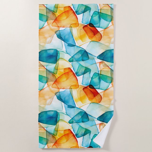 Serviette De Plage Dérive de couleur côtière (Devant)