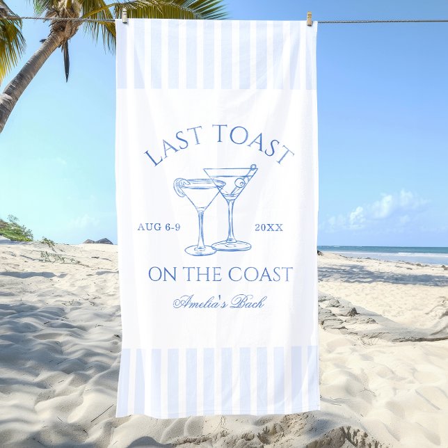 Serviette De Plage Dernier toast sur la Bachelorette Côte (Créateur téléchargé)