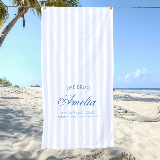 Serviette De Plage Dernier toast sur la côte | La Mariée (Créateur téléchargé)
