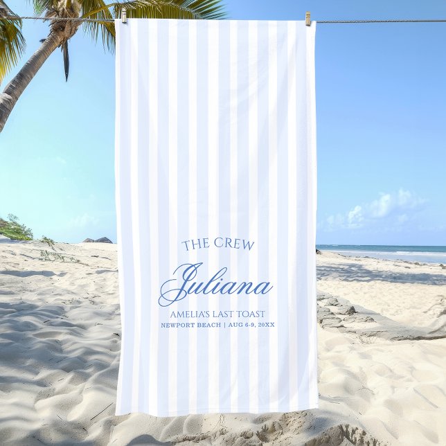 Serviette De Plage Dernier toast sur la côte | L'Équipage (Créateur téléchargé)