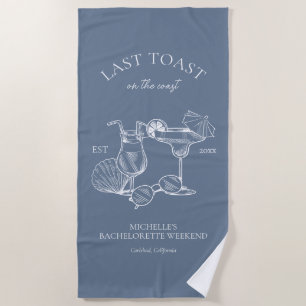 Serviette De Plage Dernière Toast sur la Côte Fête de Fille