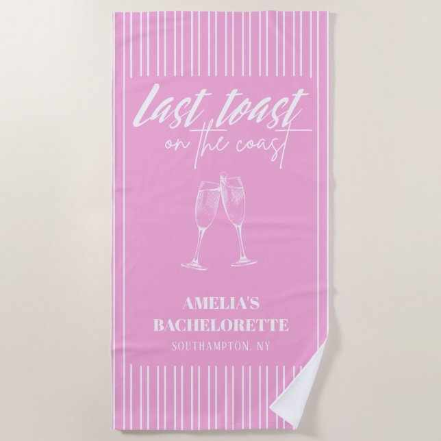 Serviette De Plage Dernière toast sur la côte Fête d'enterrement de v (Devant)