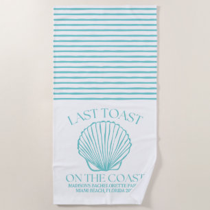 Serviette De Plage Dernière Toast Sur La Côte Turquoise Fantaisiste