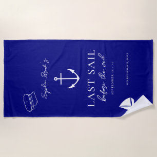 Serviette De Plage Dernière voile avant l'enterrement de vie de jeune