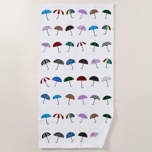 Serviette de plage des parasols (Devant)