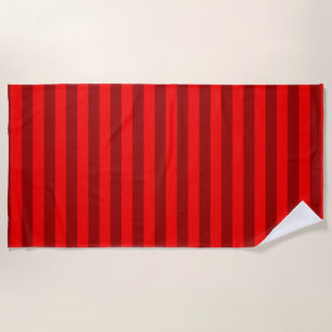 Serviette De Plage Design des rayures rouge et marron