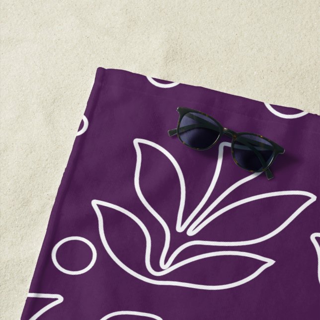 Serviette De Plage Design floral 33 (En situation)