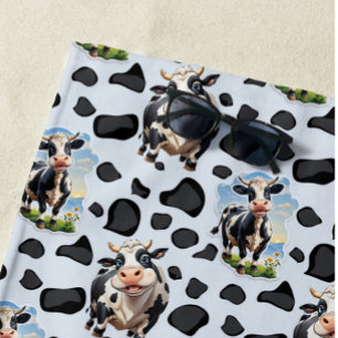 Serviette De Plage Design Motif animal de vache