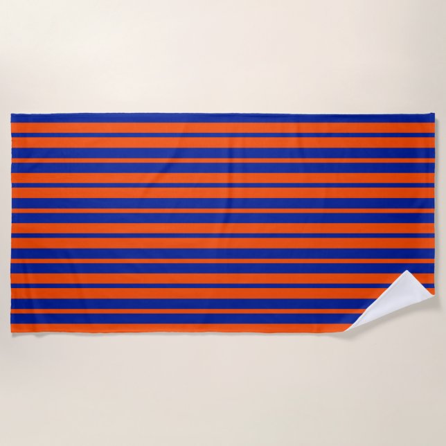 Serviette De Plage Design Motif Orange Blue (Devant)