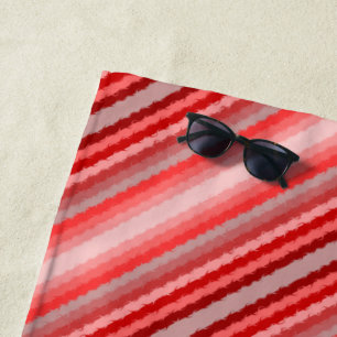 Serviette De Plage Design rayé moderne dans différentes nuances de ro
