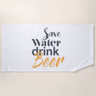 Serviette De Plage Design urbain drôle et tendance Sauvegarder l'eau,