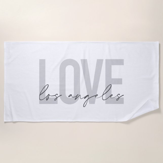 Serviette De Plage Design urbain, simple et moderne de Love Los Angel (Devant)