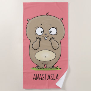 Serviette De Plage Dessin d'adorable hamster