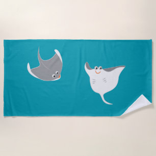 Serviette De Plage Dessin de Stingrays