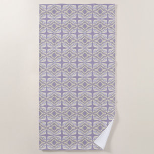 Serviette De Plage Dessin géométrique en étoile octogonale de lavande