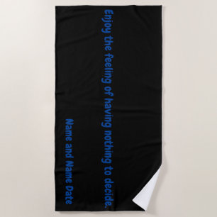 Serviette De Plage Destination Mariage grâce à ENJOY QUOTE
