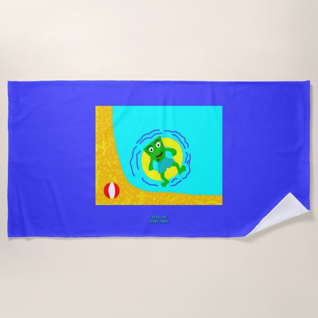 Serviette de plage d'été de FrankenCheese (Devant)