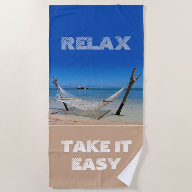 Serviette De Plage Détendez-vous - Faites-le en toute simplicité (Devant)