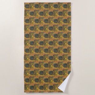 Serviette De Plage Deux tournesols coupés par Vincent van Gogh