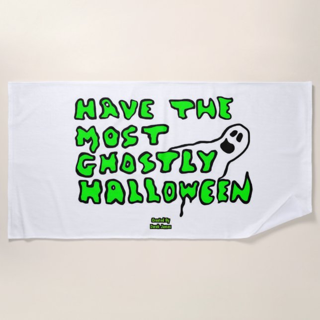 Serviette de plage d'Halloween (Devant)