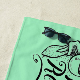 Serviette De Plage Dinosaur Tea Rex