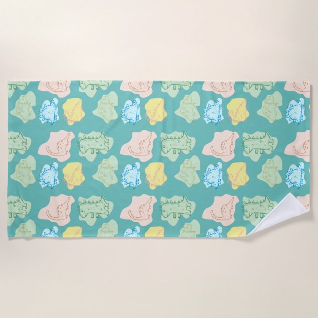 SERVIETTE DE PLAGE DINOSAURE (Devant)