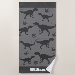 Serviette De Plage Dinosaure T-Rex Tyrannosaurus Personnalisé