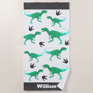 Serviette De Plage Dinosaure T-Rex Tyrannosaurus Personnalisé