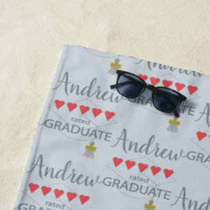 Serviette De Plage Diplômé de 5 coeurs