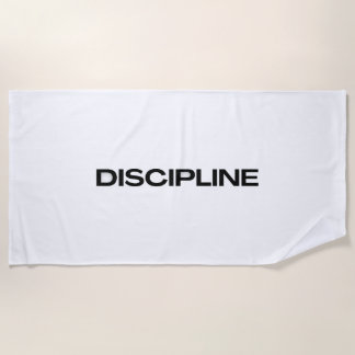 Serviette De Plage Discipline – Citation Motivante Minimale