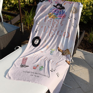 Serviette De Plage Disco Cowgirl Nashville Rose Rodeo Bachelorette